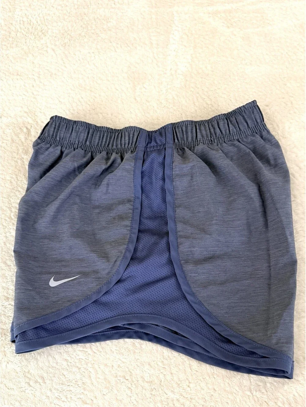 Nike Dri-FIT Women’s Blue Running Athletic Shorts XS Lined Drawstring